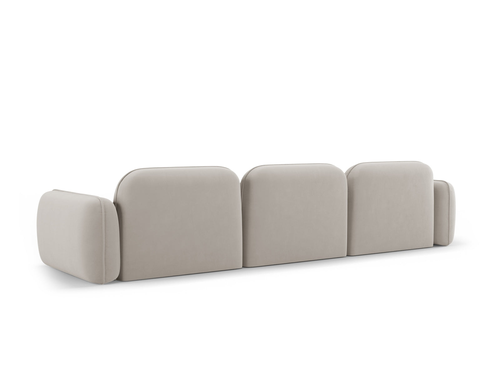 Sydney Velour Modular Sofa 4 Sitzer in Light Beige präsentiert im Onlineshop von KAQTU Design AG. 4er Sofa ist von Cosmopolitan Design