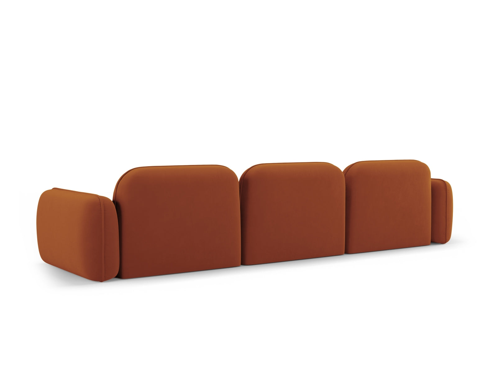 Sydney Velour Modular Sofa 4 Sitzer in Terracotta präsentiert im Onlineshop von KAQTU Design AG. 4er Sofa ist von Cosmopolitan Design