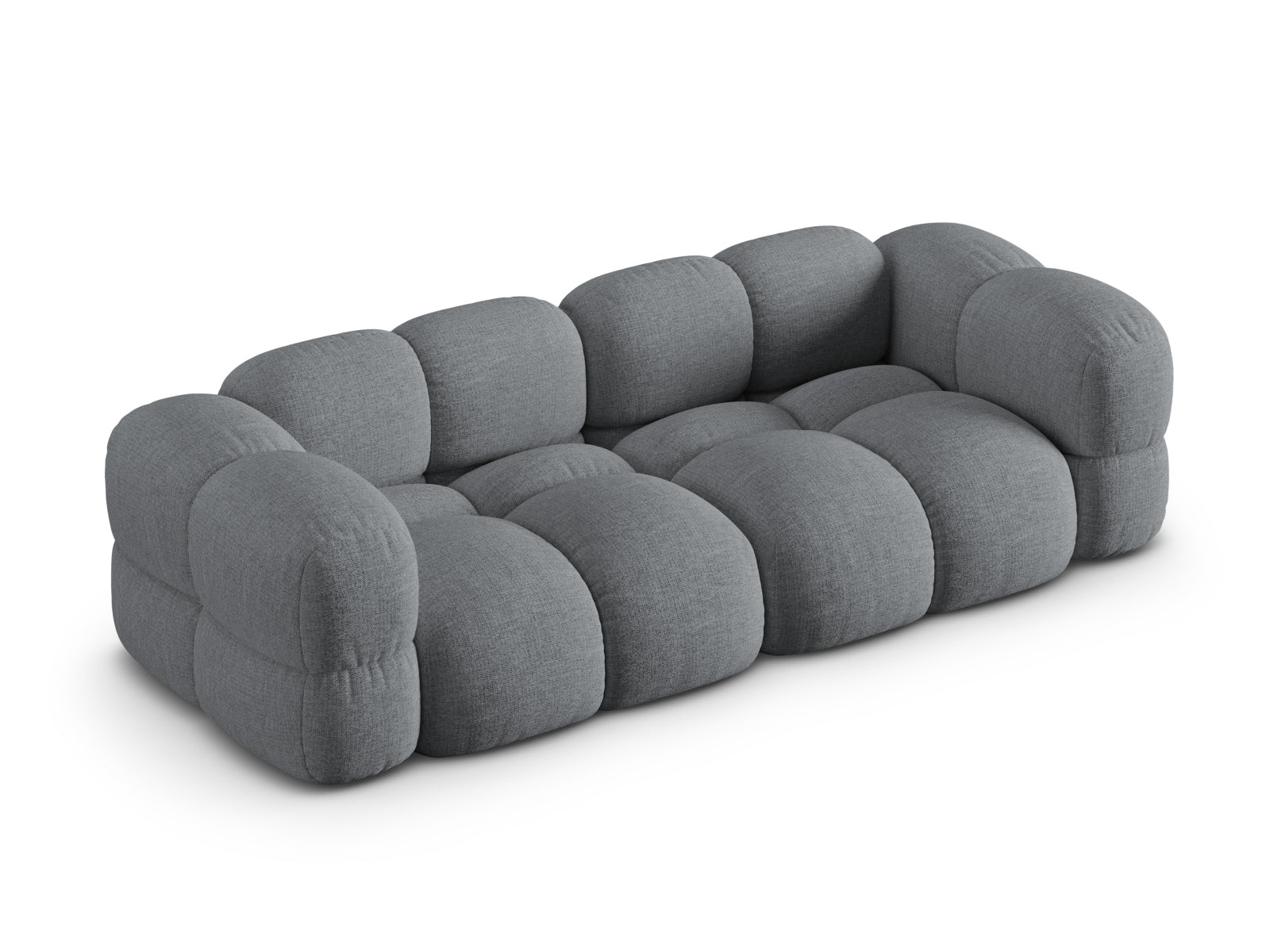Elegantes 4-Sitzer Sofa Loretto in Grau, ideal für gemütliche Abende und modernes Wohndesign, bietet Komfort und Stil für jedes Zuhause.