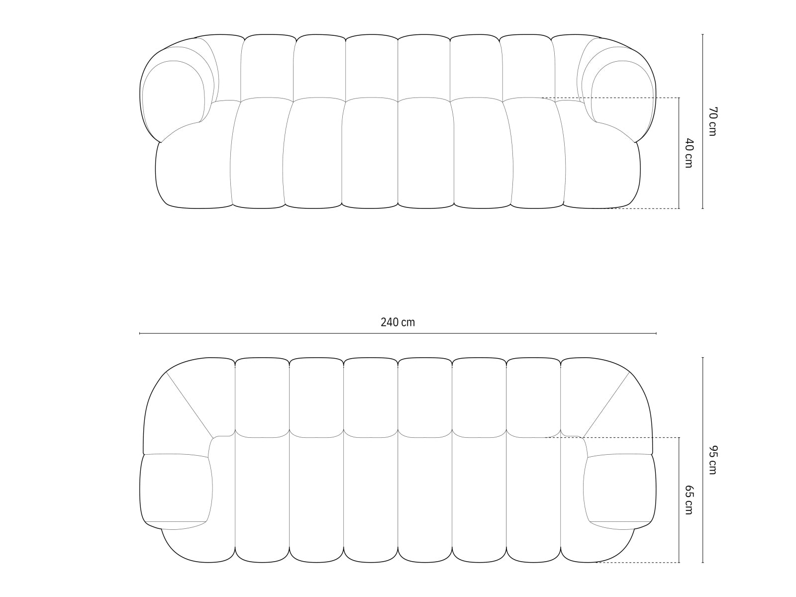 Elegantes 4-Sitzer Sofa Koge in sanftem Hellgrau, ideal für gemütliche Abende und zeitgemäße Einrichtungsideen.