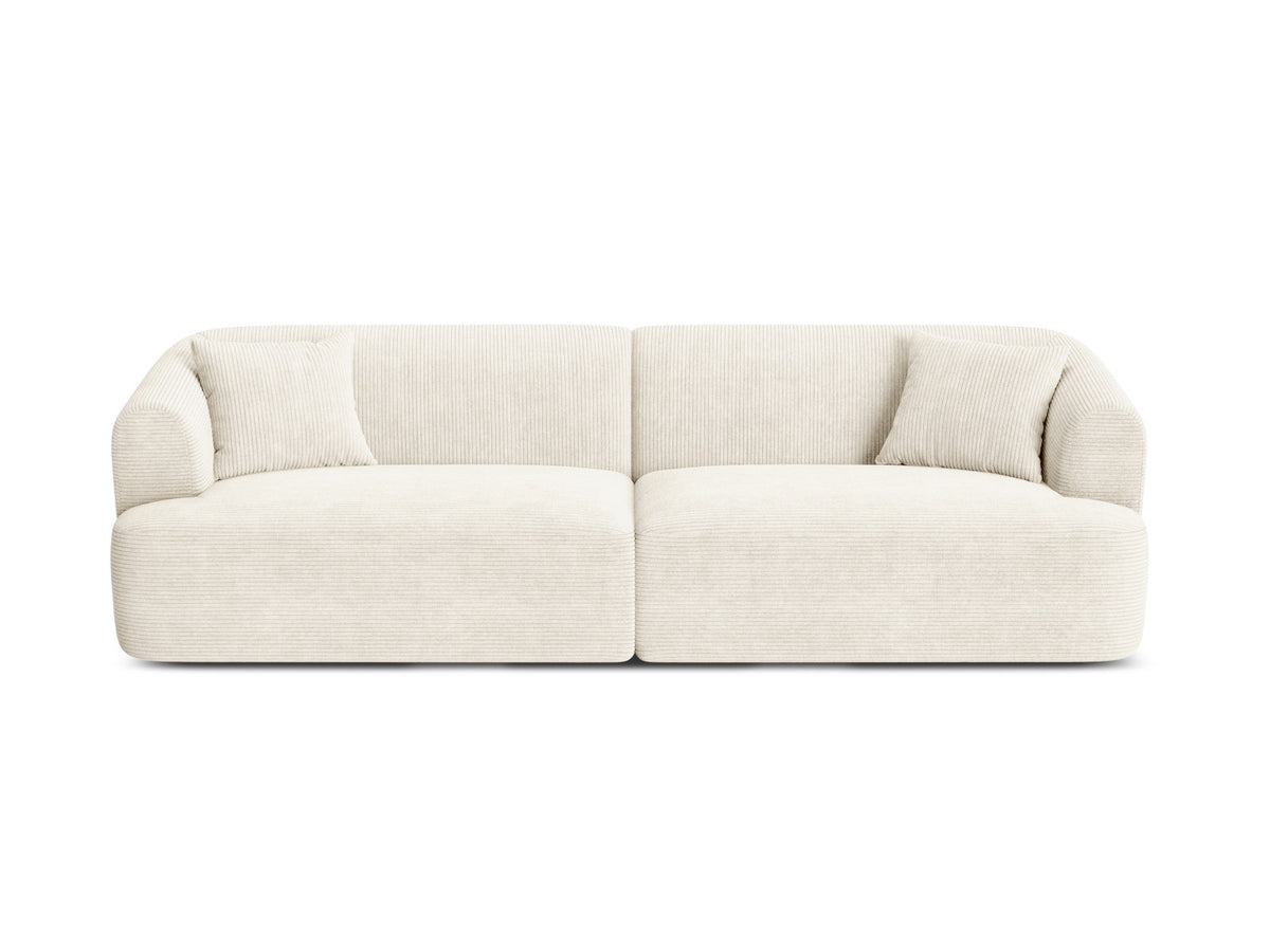 4er Sofa Campi von Cosmopolitan Design mit Stoffbezug und niedrigen schwarzen Beinen
