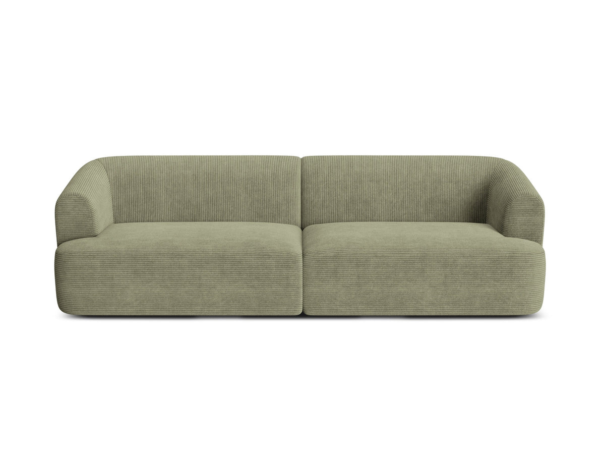 4er Sofa Campi von Cosmopolitan Design mit Stoffbezug und niedrigen schwarzen Beinen