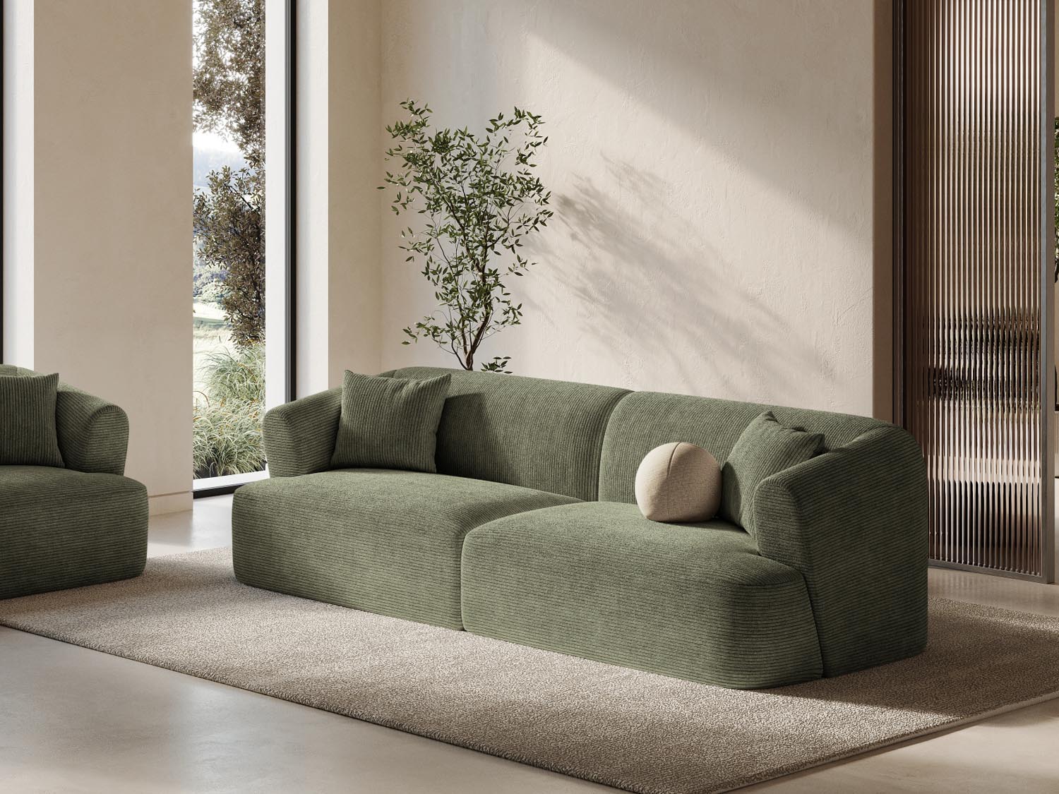 Entdecken Sie das Campi Modular Sofa 4 Sitzer von Cosmopolitan Design – stilvolles, flexibles Sofa für höchsten Komfort und modernes Wohndesign.