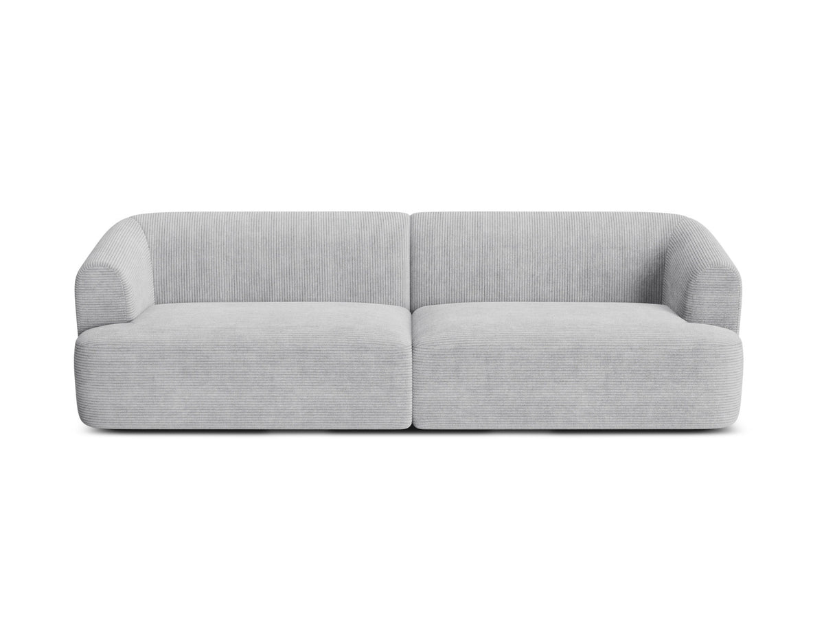 4er Sofa Campi von Cosmopolitan Design mit Stoffbezug und niedrigen schwarzen Beinen