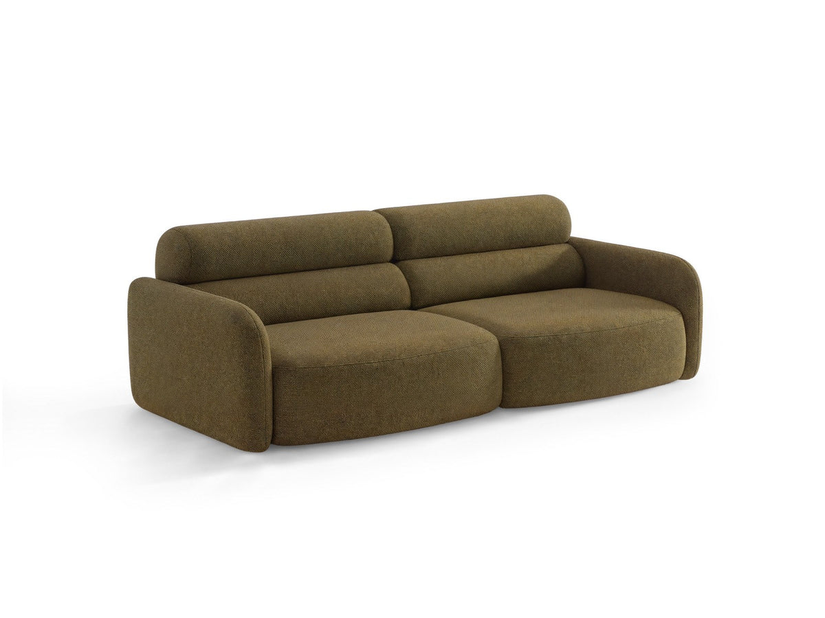4er Sofa Malmo von Cosmopolitan Design mit Stoffbezug und kurzen schwarzen Kunststoffbeinen