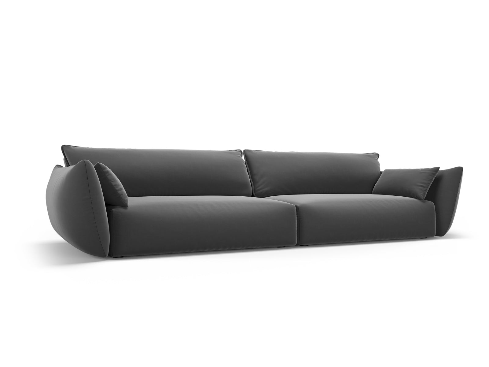 Elegantes 4-Sitzer Sofa Matera in Dunkelgrau, stilvoll und modern, ideal für jedes Wohnzimmer, erhältlich bei KAQTU Design AG.