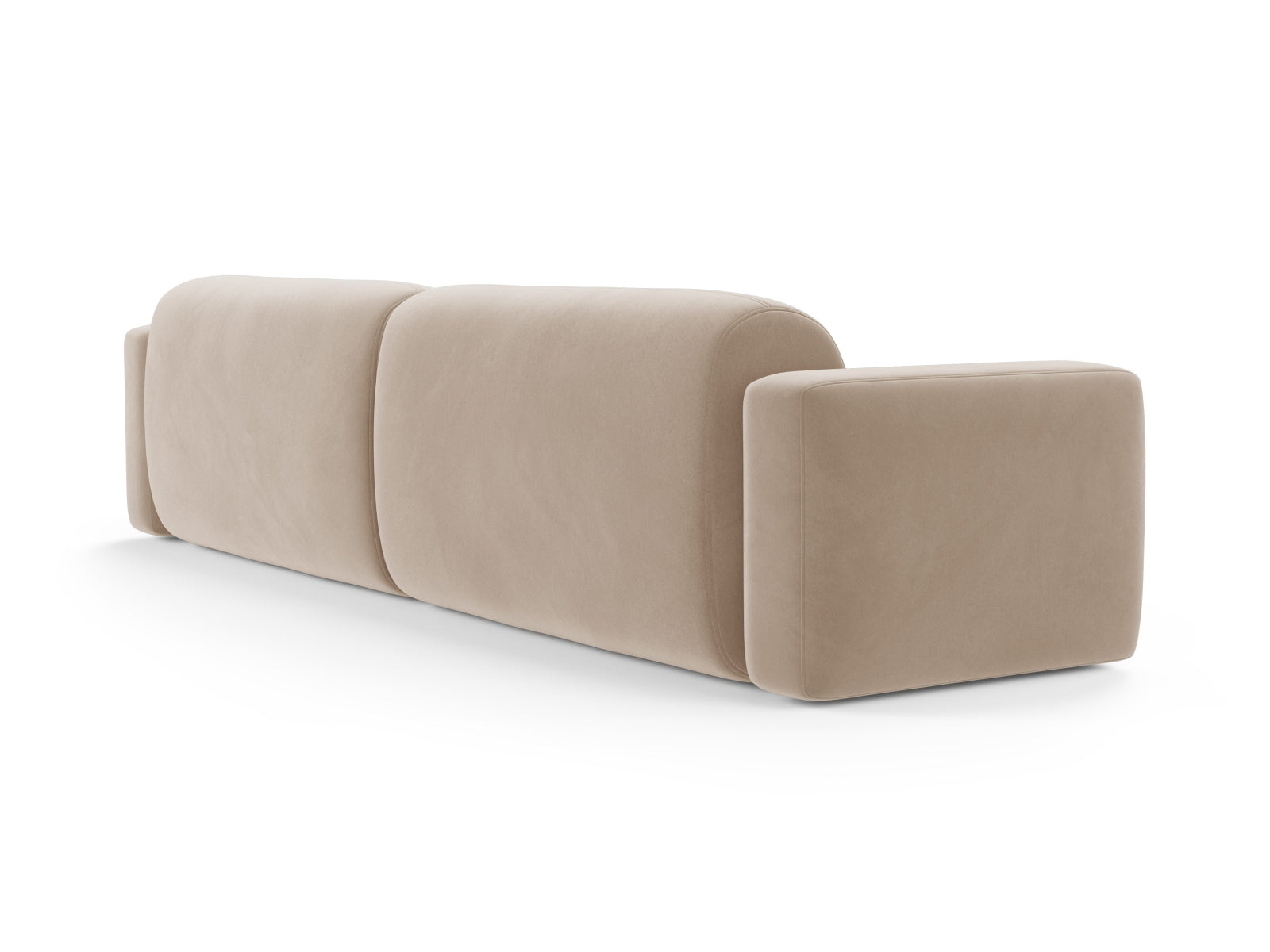 Strino Velour Modular Sofa 4 Sitzer in Beige präsentiert im Onlineshop von KAQTU Design AG. 4er Sofa ist von Cosmopolitan Design