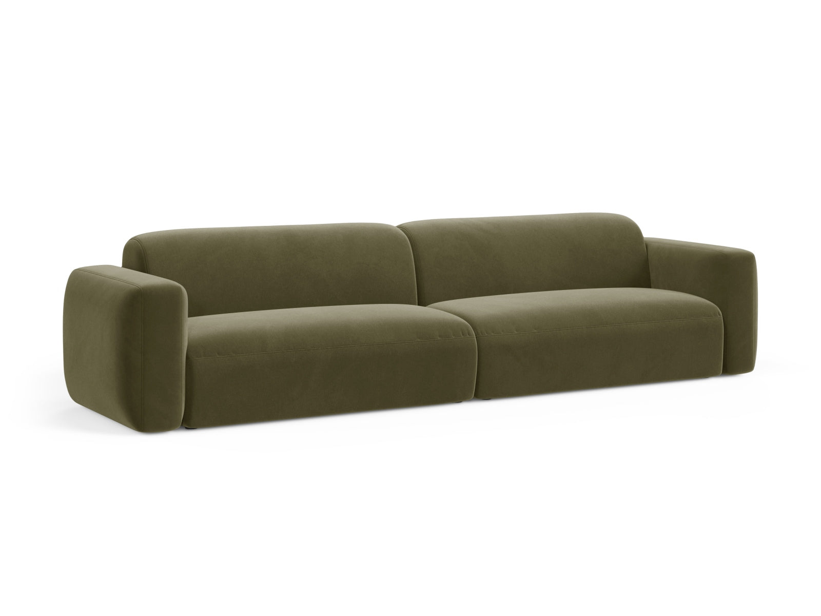 Strino Velour Modular Sofa 4 Sitzer in Green präsentiert im Onlineshop von KAQTU Design AG. 4er Sofa ist von Cosmopolitan Design