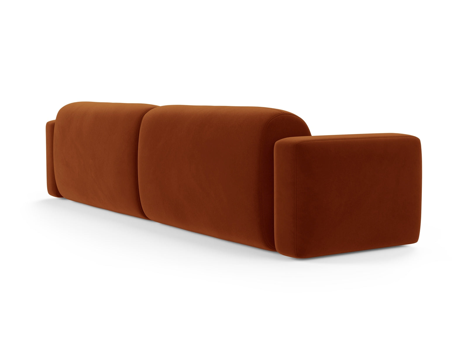 Strino Velour Modular Sofa 4 Sitzer in Terracotta präsentiert im Onlineshop von KAQTU Design AG. 4er Sofa ist von Cosmopolitan Design
