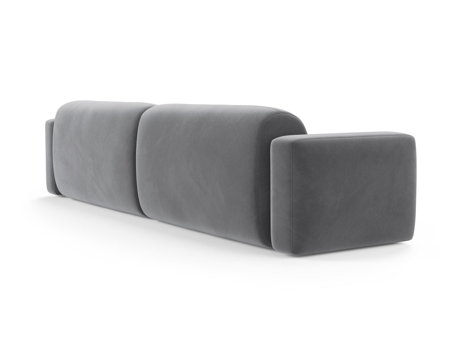 Strino Velour Modular Sofa 4 Sitzer in Grey präsentiert im Onlineshop von KAQTU Design AG. 4er Sofa ist von Cosmopolitan Design
