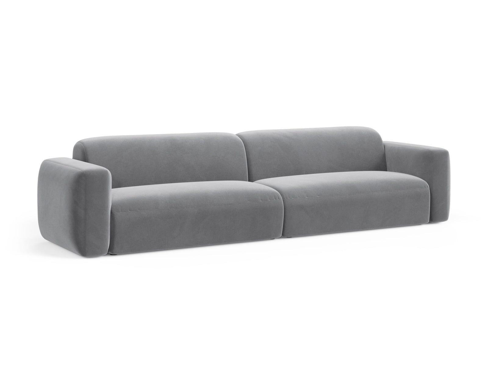 Strino Velour Modular Sofa 4 Sitzer in Grey präsentiert im Onlineshop von KAQTU Design AG. 4er Sofa ist von Cosmopolitan Design