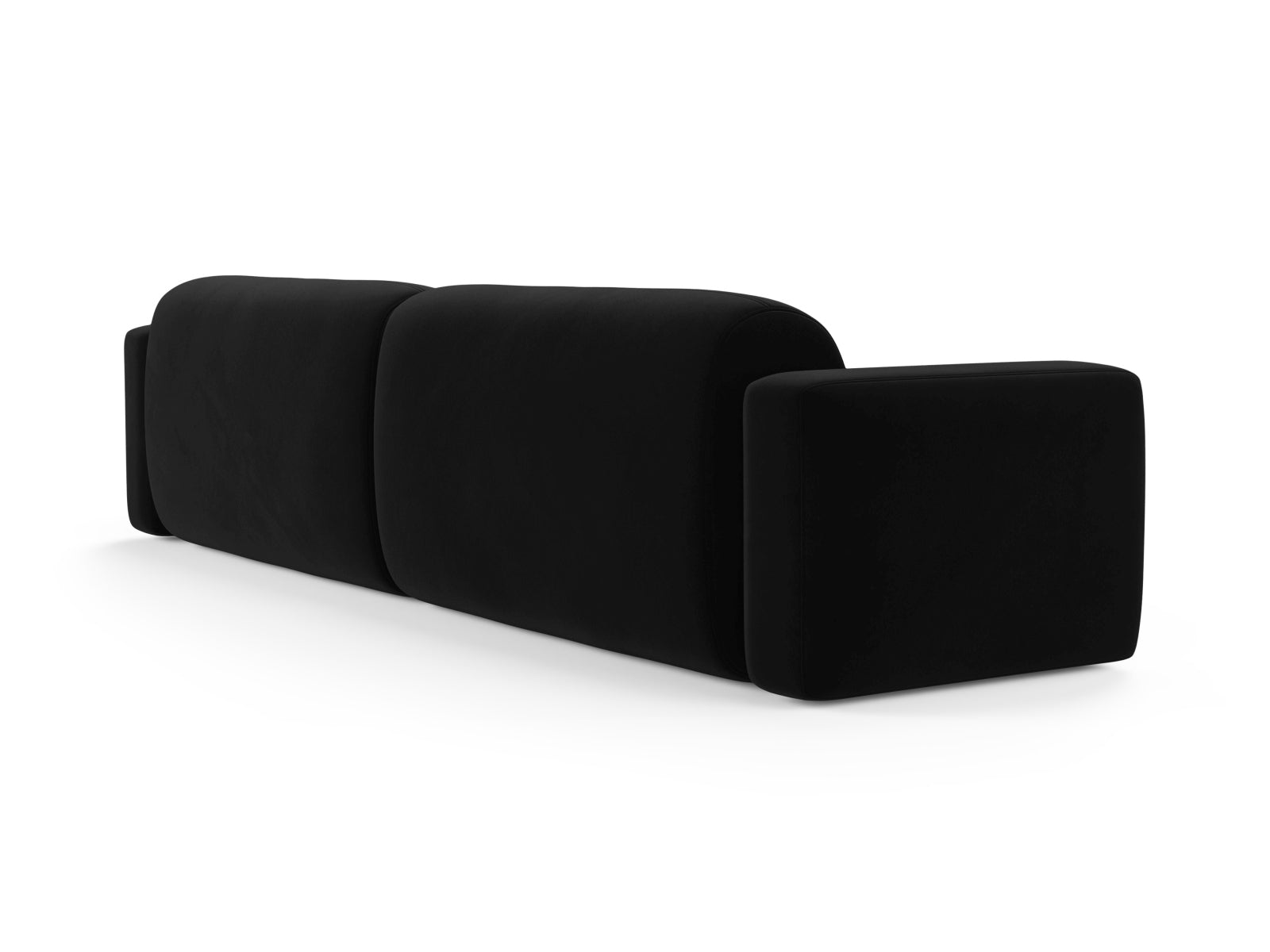 Strino Velour Modular Sofa 4 Sitzer in Black präsentiert im Onlineshop von KAQTU Design AG. 4er Sofa ist von Cosmopolitan Design