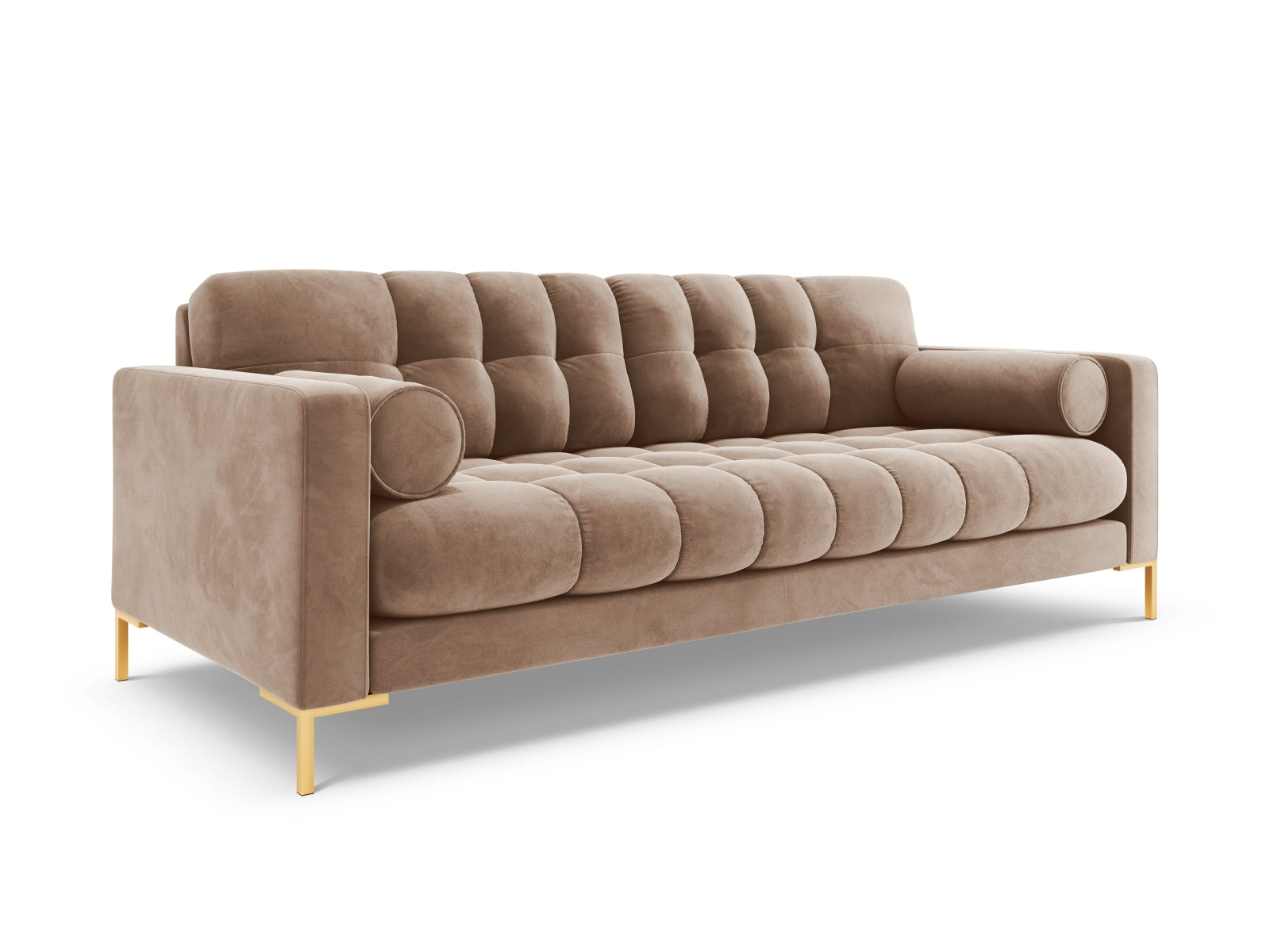 Stilvolles 4-Sitzer Sofa Bali in sanften Erdtönen, perfekt für gemütliche Abende und moderne Wohnkonzepte von Cosmopolitan Design.
