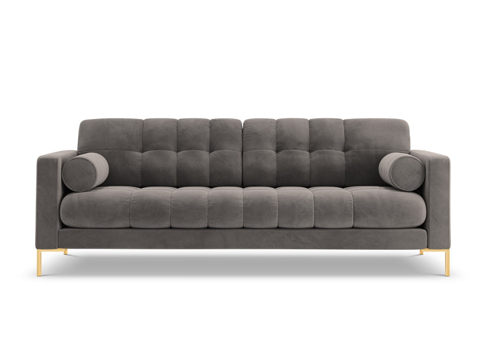 Modernes 4-Sitzer Sofa Bali in stilvollem Light Grey-Bluvel, perfekt für gemütliche Abende und stilvolle Einrichtungsideen.