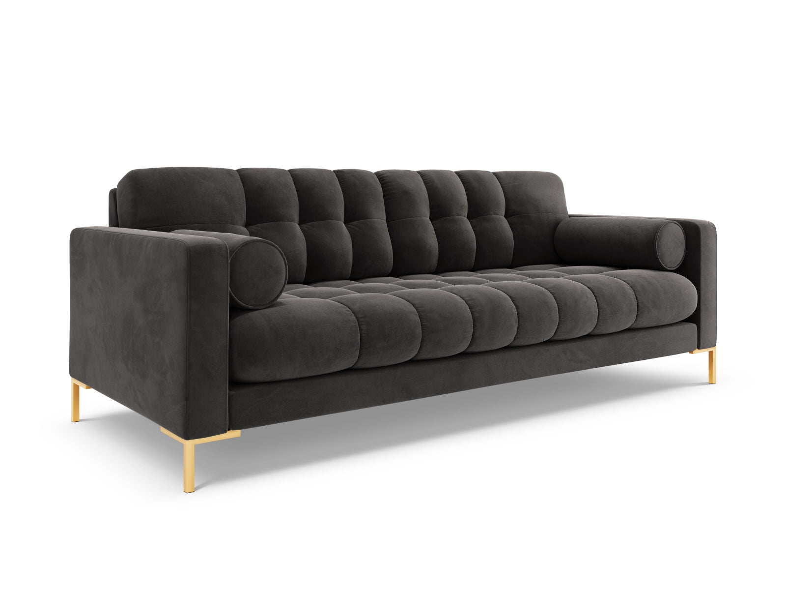 Elegantes 4-Sitzer Sofa Bali in stilvollem Dunkelgrau, ideal für entspannte Stunden und geschmackvolle Wohnräume.