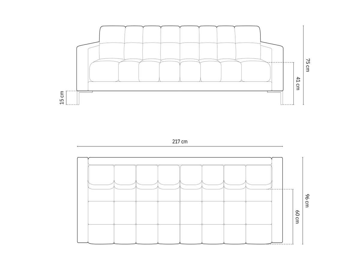 4-Sitzer Sofa Bali in Red-Bluvel präsentiert im Onlineshop von KAQTU Design AG. 4er Sofa ist von Cosmopolitan Design