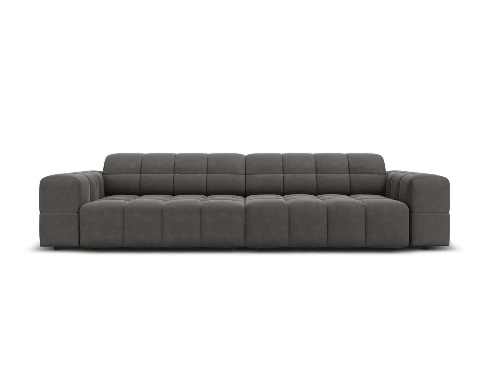 Chicago Velour Sofa 4 Sitzer 102cm in Grey-Bluvel präsentiert im Onlineshop von KAQTU Design AG. 4er Sofa ist von Cosmopolitan Design