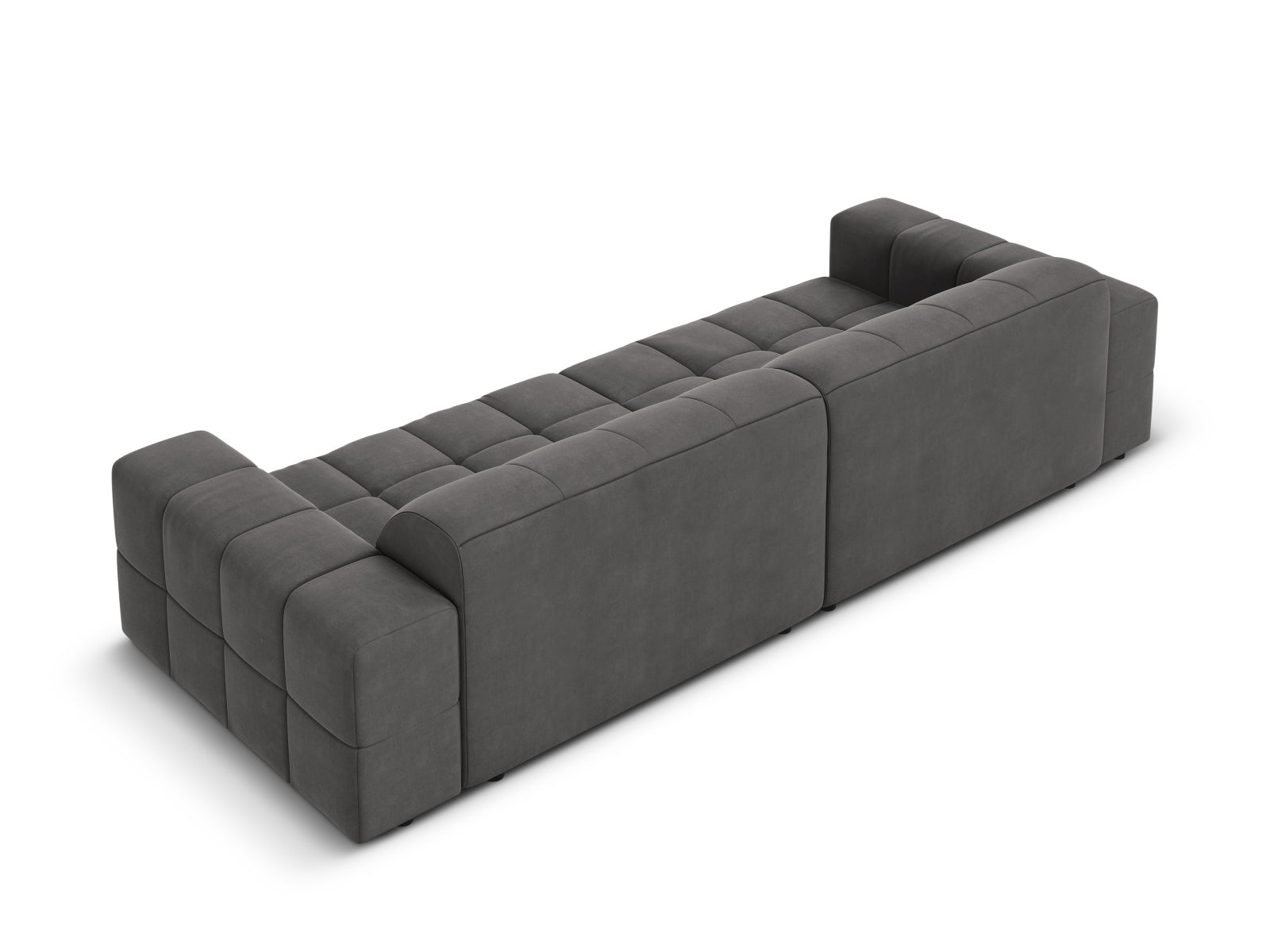 Chicago Velour Sofa 4 Sitzer 102cm in Grey präsentiert im Onlineshop von KAQTU Design AG. 4er Sofa ist von Cosmopolitan Design