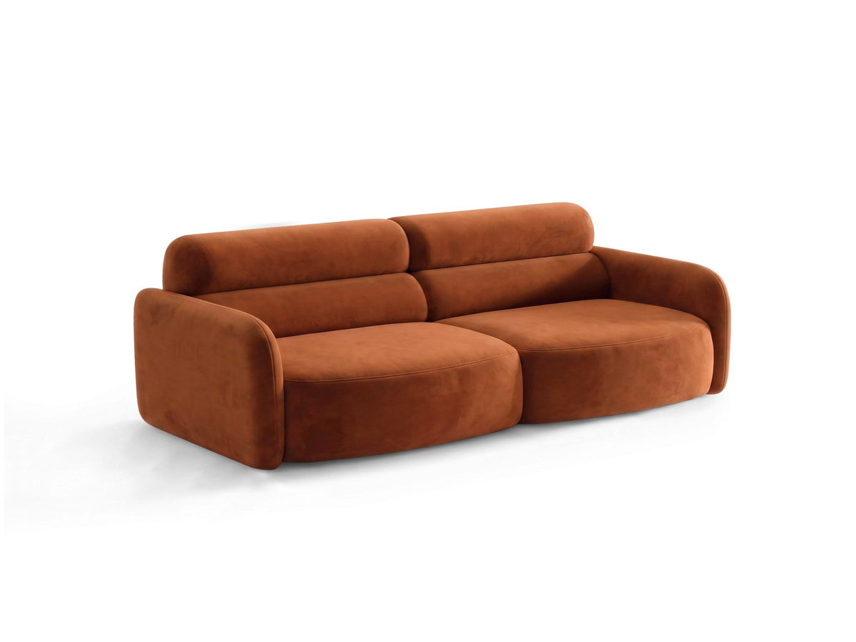 4er Sofa Malmo von Cosmopolitan Design mit Stoffbezug und kurzen schwarzen Kunststoffbeinen