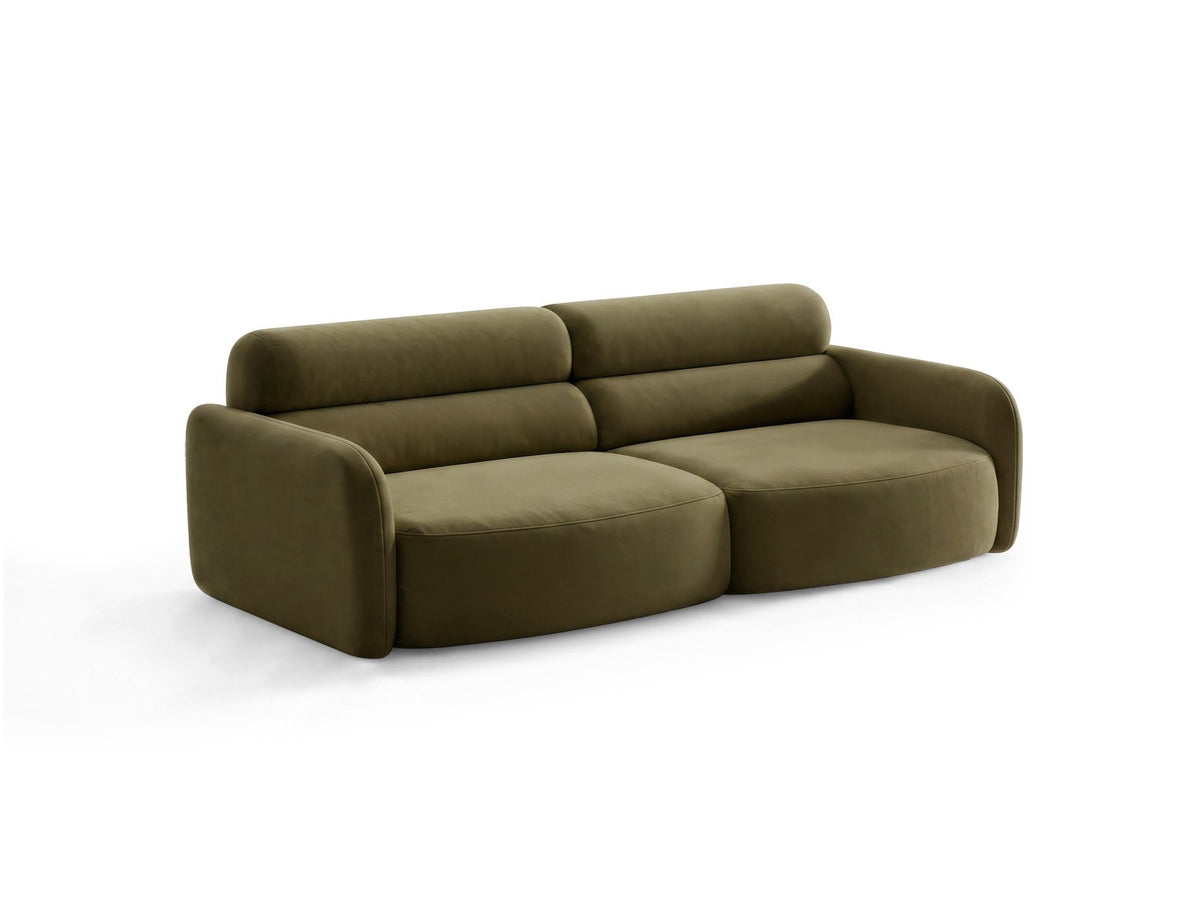 4er Sofa Malmo von Cosmopolitan Design mit Stoffbezug und kurzen schwarzen Kunststoffbeinen