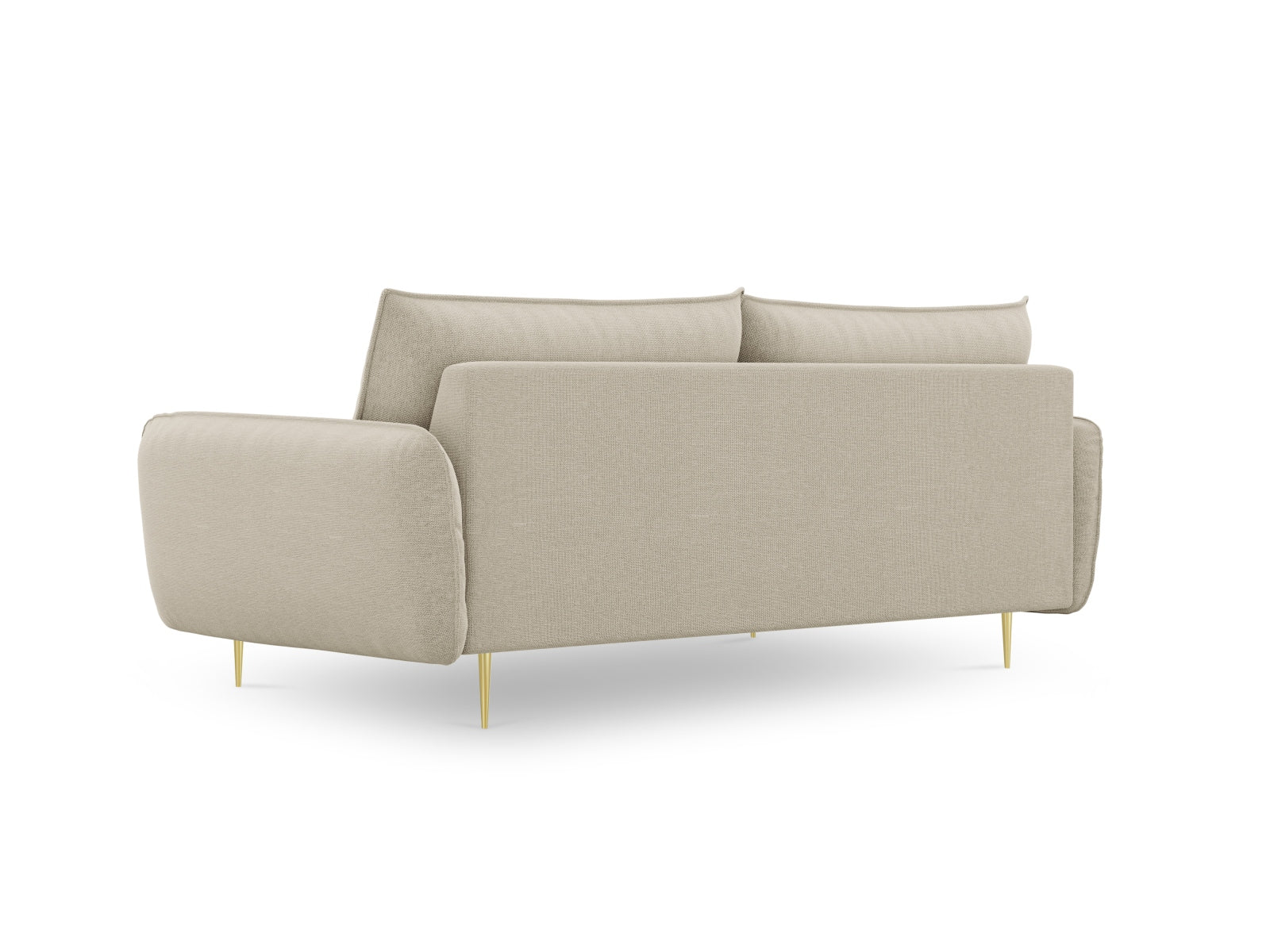 Beige und Gold-Positano 4-Sitzer Vienna Sofa von Cosmopolitan Design, perfekt für moderne Wohnräume und entspannte Stunden.