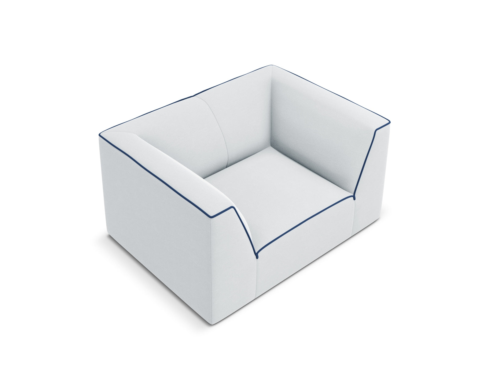 Oslo Sessel 1 Sitzer in Light Grey, Royal Blue präsentiert im Onlineshop von KAQTU Design AG. Sessel ist von Cosmopolitan Design