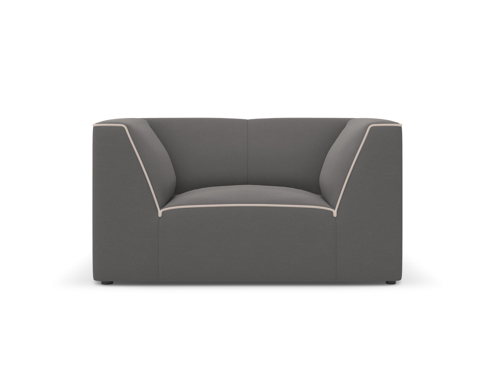Oslo Sessel 1 Sitzer in Grey, Grey Beige Melange präsentiert im Onlineshop von KAQTU Design AG. Sessel ist von Cosmopolitan Design