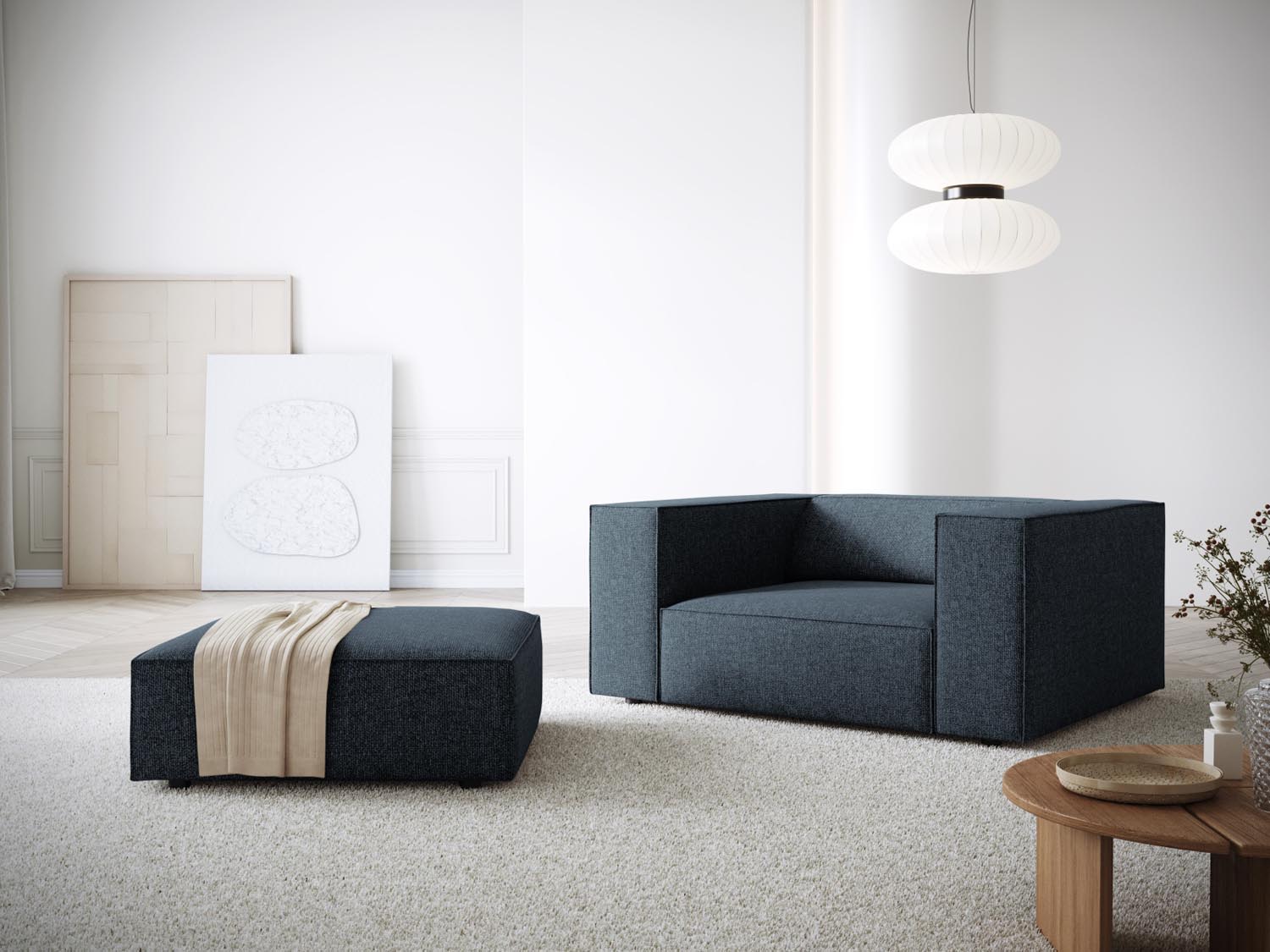 Arendal Sessel 1 Sitz in Royal Blue präsentiert im Onlineshop von KAQTU Design AG. Sessel ist von Cosmopolitan Design