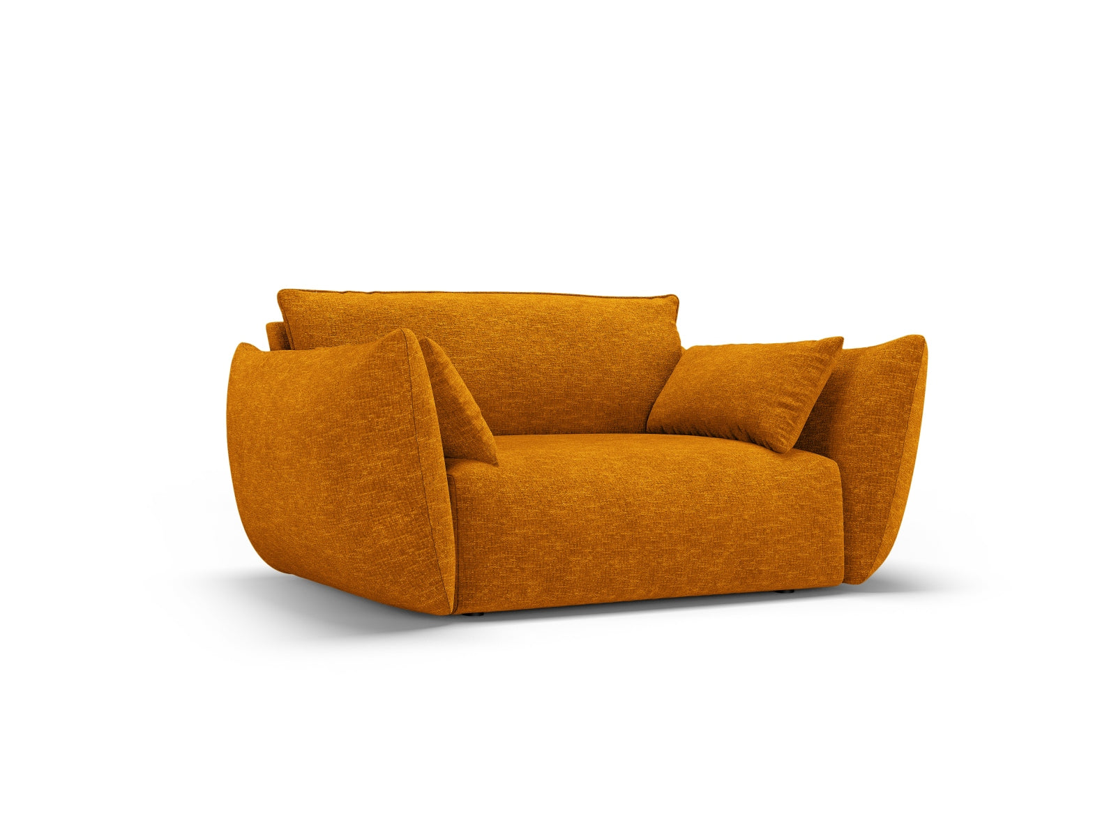Eleganter 1-Sitzer Sessel Matera in leuchtendem Gelb, ideal für stilvolle Wohnräume, von Cosmopolitan Design.
