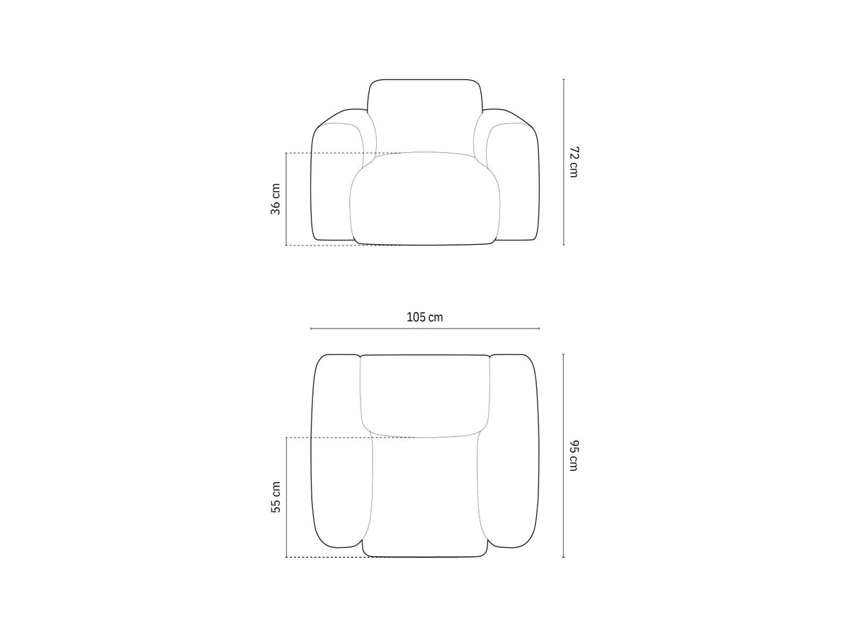Nolio Sessel 1 Sitz 95cm in Petrol-Haga präsentiert im Onlineshop von KAQTU Design AG. Sessel ist von Cosmopolitan Design