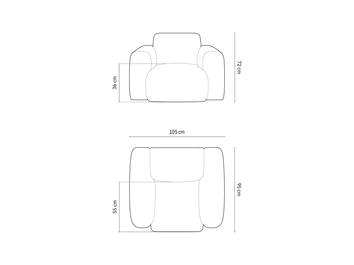 Nolio Sessel 1 Sitz 95cm in Black-Haga präsentiert im Onlineshop von KAQTU Design AG. Sessel ist von Cosmopolitan Design