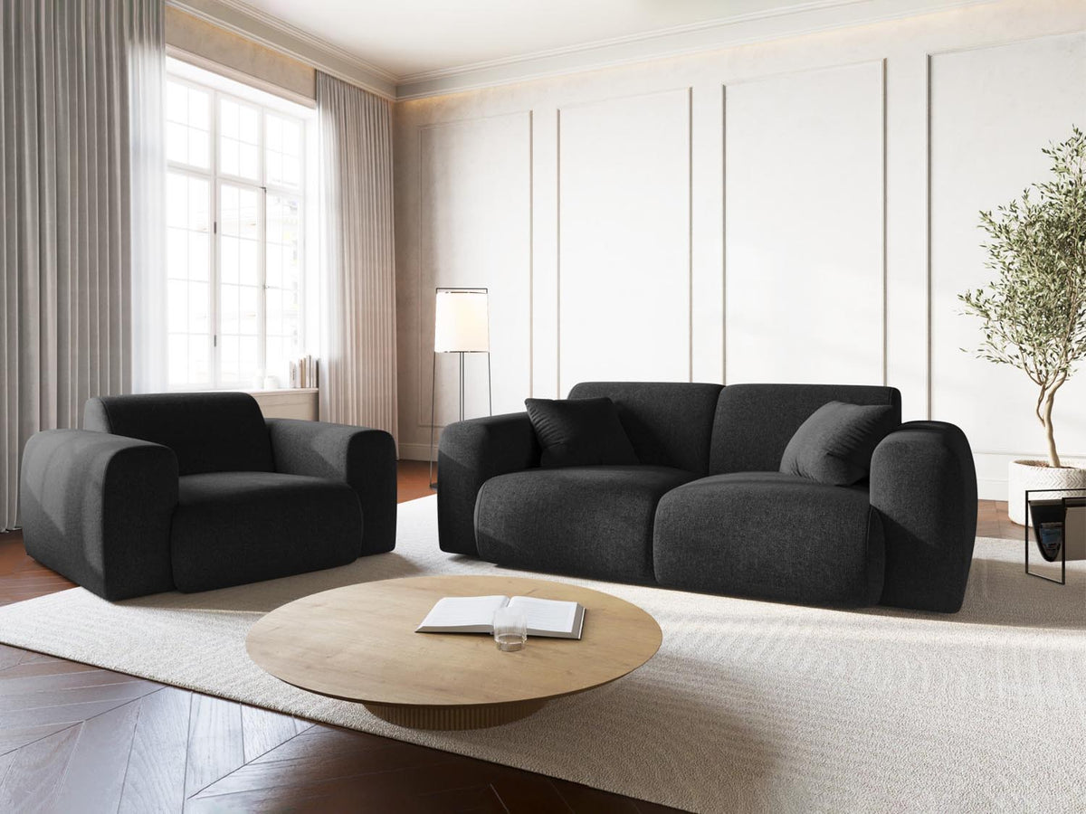 Nolio Sessel 1 Sitz 95cm in Black-Haga präsentiert im Onlineshop von KAQTU Design AG. Sessel ist von Cosmopolitan Design
