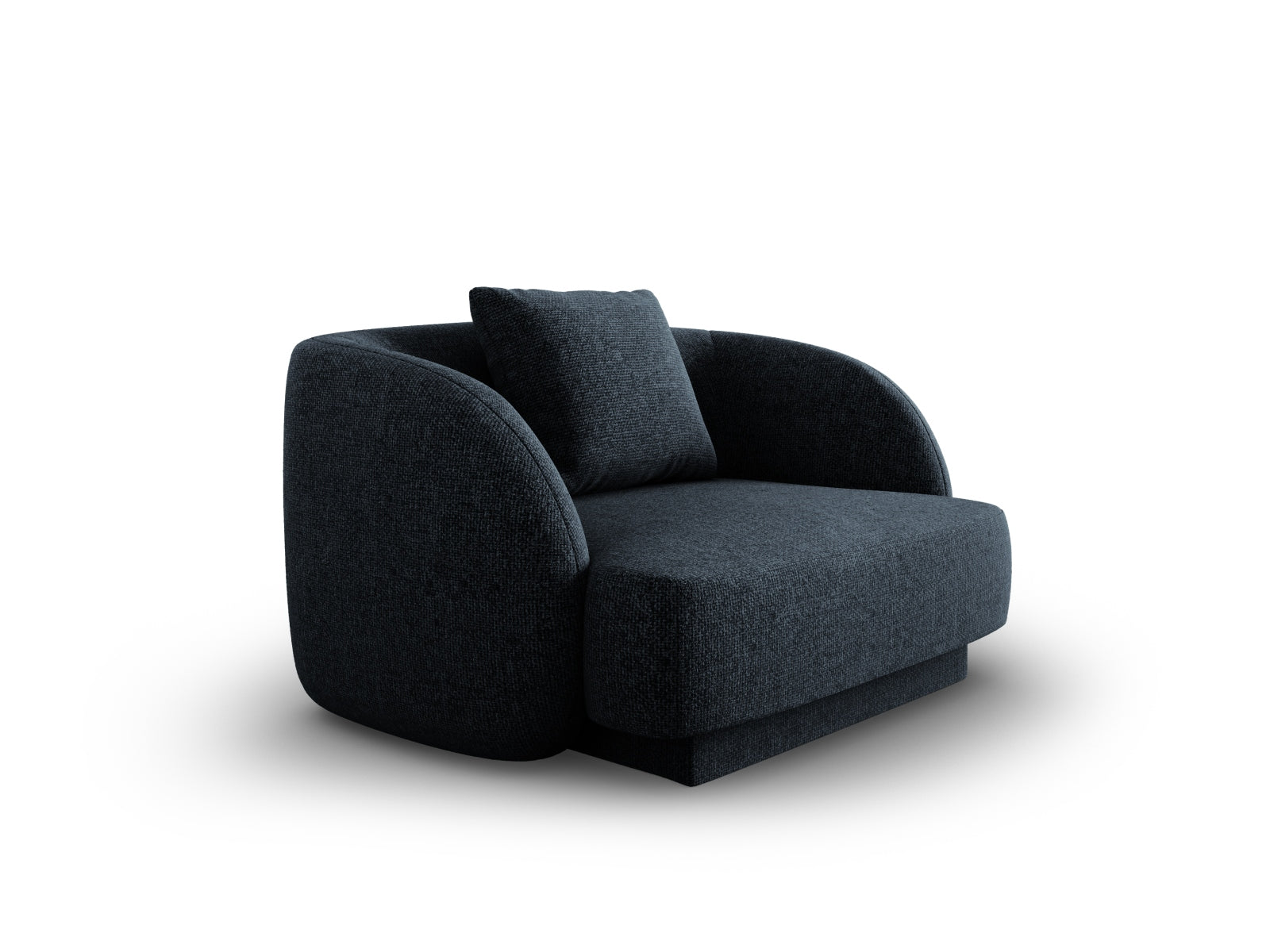 Eleganter Tulum Sessel in Royal Blue mit modernem Design, ideal für stilvolle Wohnräume und gemütliche Sitzgelegenheiten.