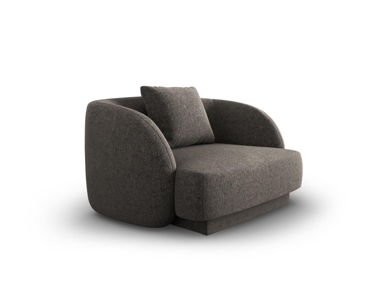 Eleganter Tulum Sessel mit 1 Sitzplatz in 90 cm Breite, stilvolles Design von Cosmopolitan Design in modernem Grau.