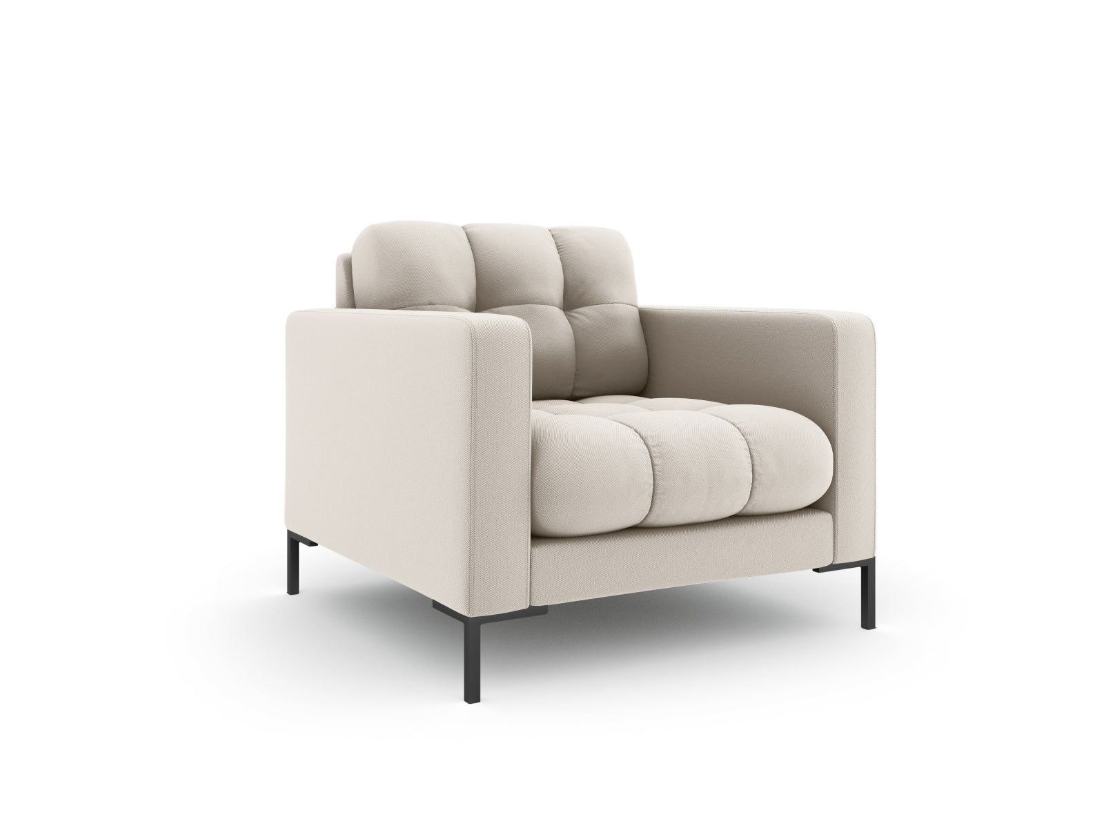 Eleganter 1-Sitzer Sessel Bali in sanftem Beige-Neve, ideal für stilvolle Wohnräume, präsentiert von Cosmopolitan Design.