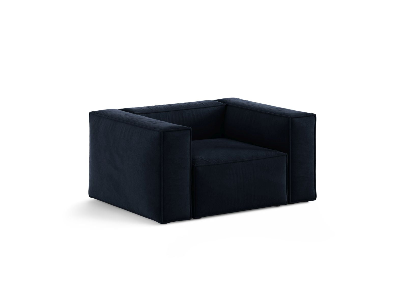 Eleganter 1-Sitzer Sessel Aveiro in Royal Blue, stilvoll und modern, ideal für jedes Wohnzimmer, von Cosmopolitan Design.