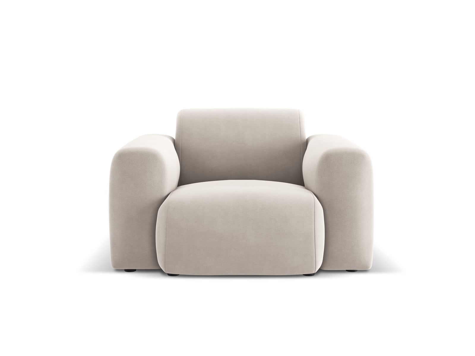 Nolio Velour Sessel 1 Sitz 95cm in Light Beige-Casino präsentiert im Onlineshop von KAQTU Design AG. Sessel ist von Cosmopolitan Design