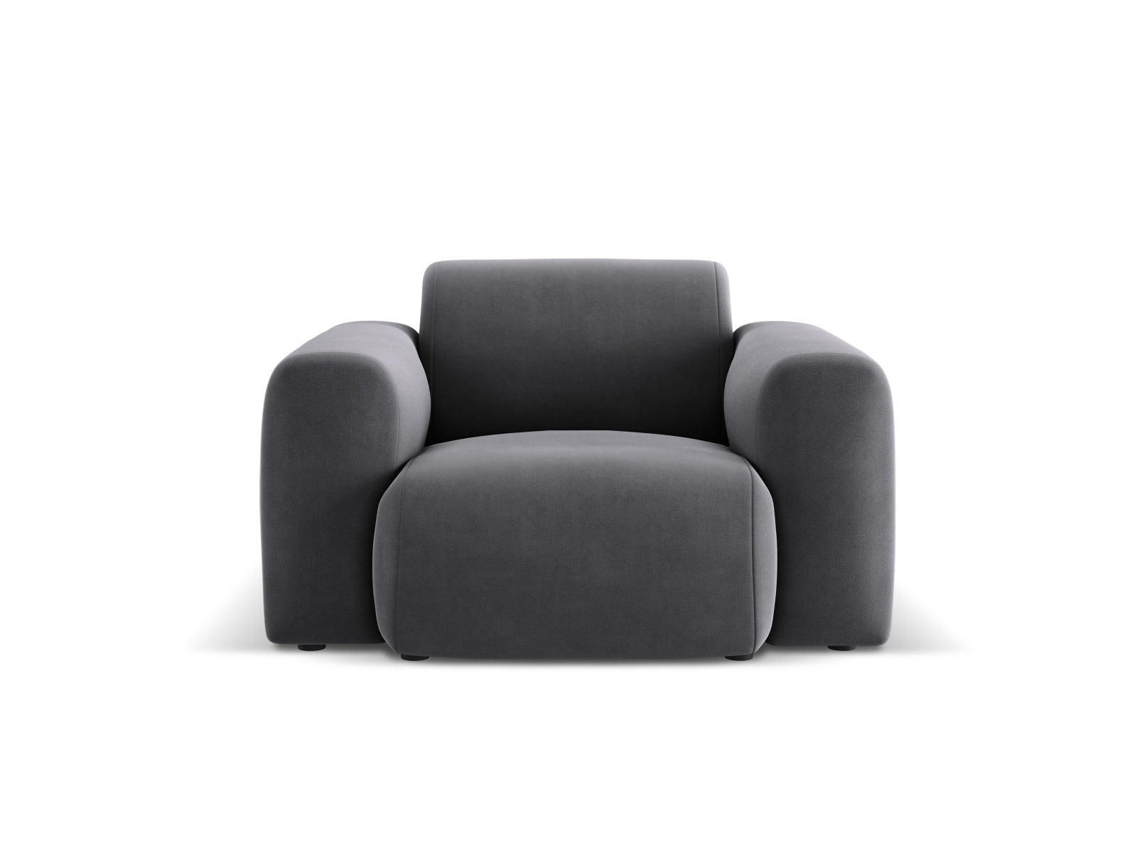 Nolio Velour Sessel 1 Sitz 95cm in Dark Grey-Casino präsentiert im Onlineshop von KAQTU Design AG. Sessel ist von Cosmopolitan Design