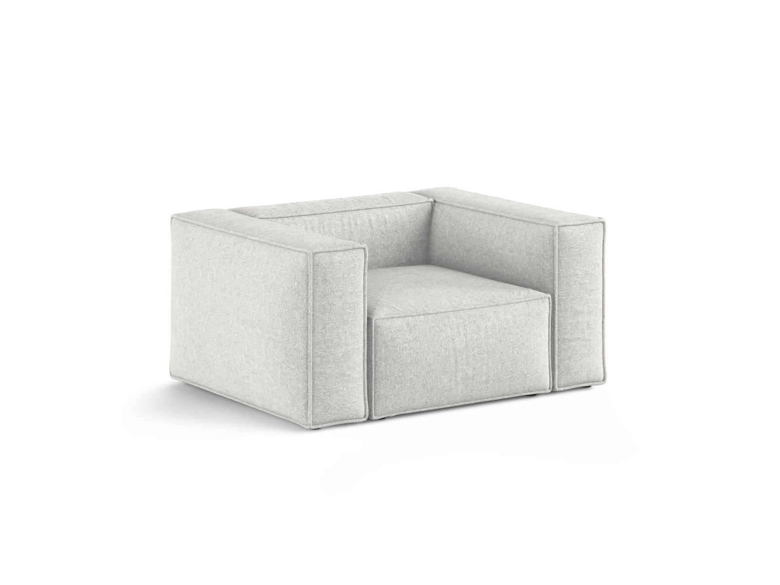 Eleganter 1-Sitzer Sessel Aveiro in stilvollem Silver-Eden, ideal für moderne Wohnräume, von Cosmopolitan Design.