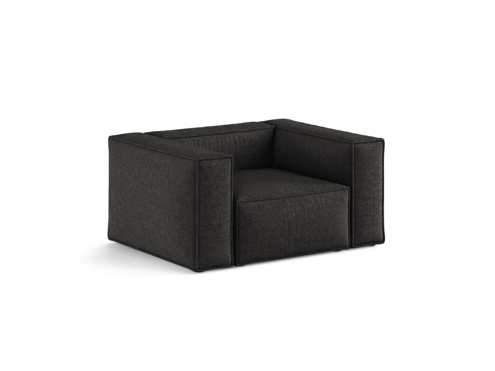 Eleganter 1-Sitzer Sessel Aveiro in Anthrazit, ideal für stilvolle Wohnräume, präsentiert von Cosmopolitan Design.