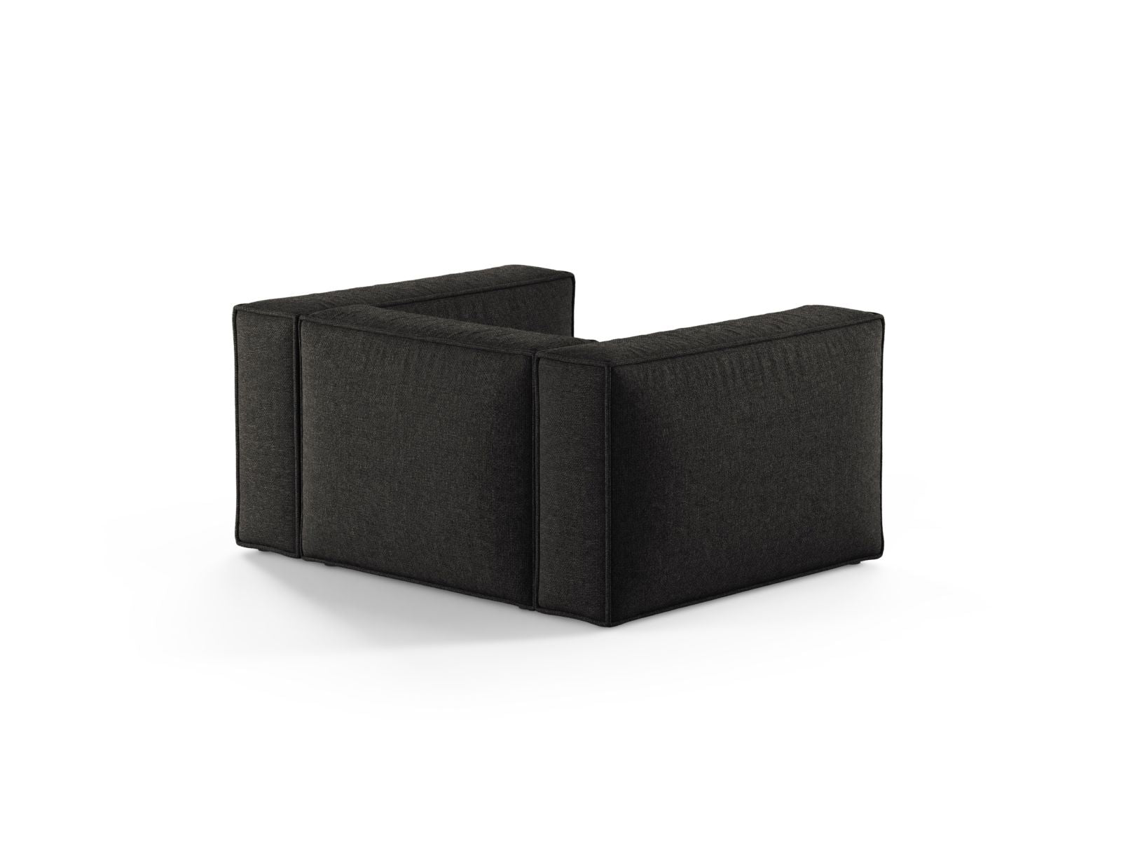 Eleganter 1-Sitzer Sessel Aveiro in klassischem Anthrazit, ideal für stilvolle Wohnräume und entspannte Momente von Cosmopolitan Design.