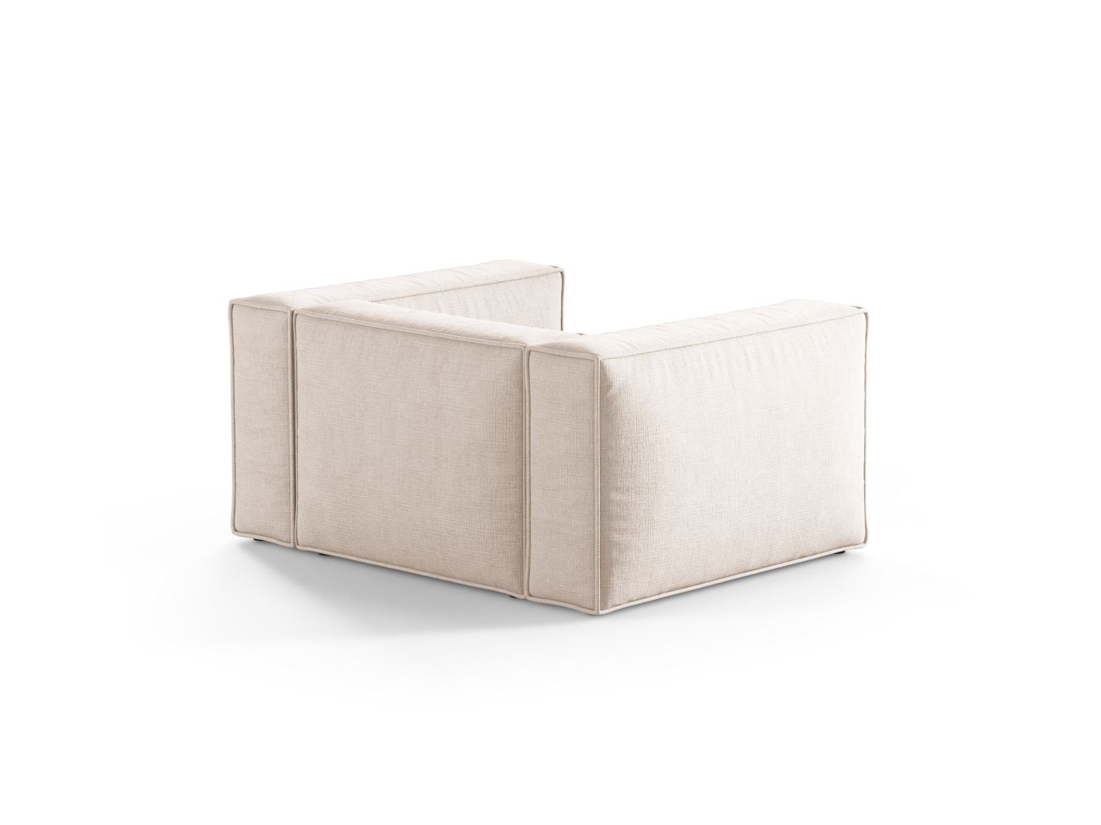 Eleganter 1-Sitzer Sessel Aveiro in zartem Beige, ideal für gemütliche Wohnräume, entworfen von Cosmopolitan Design.