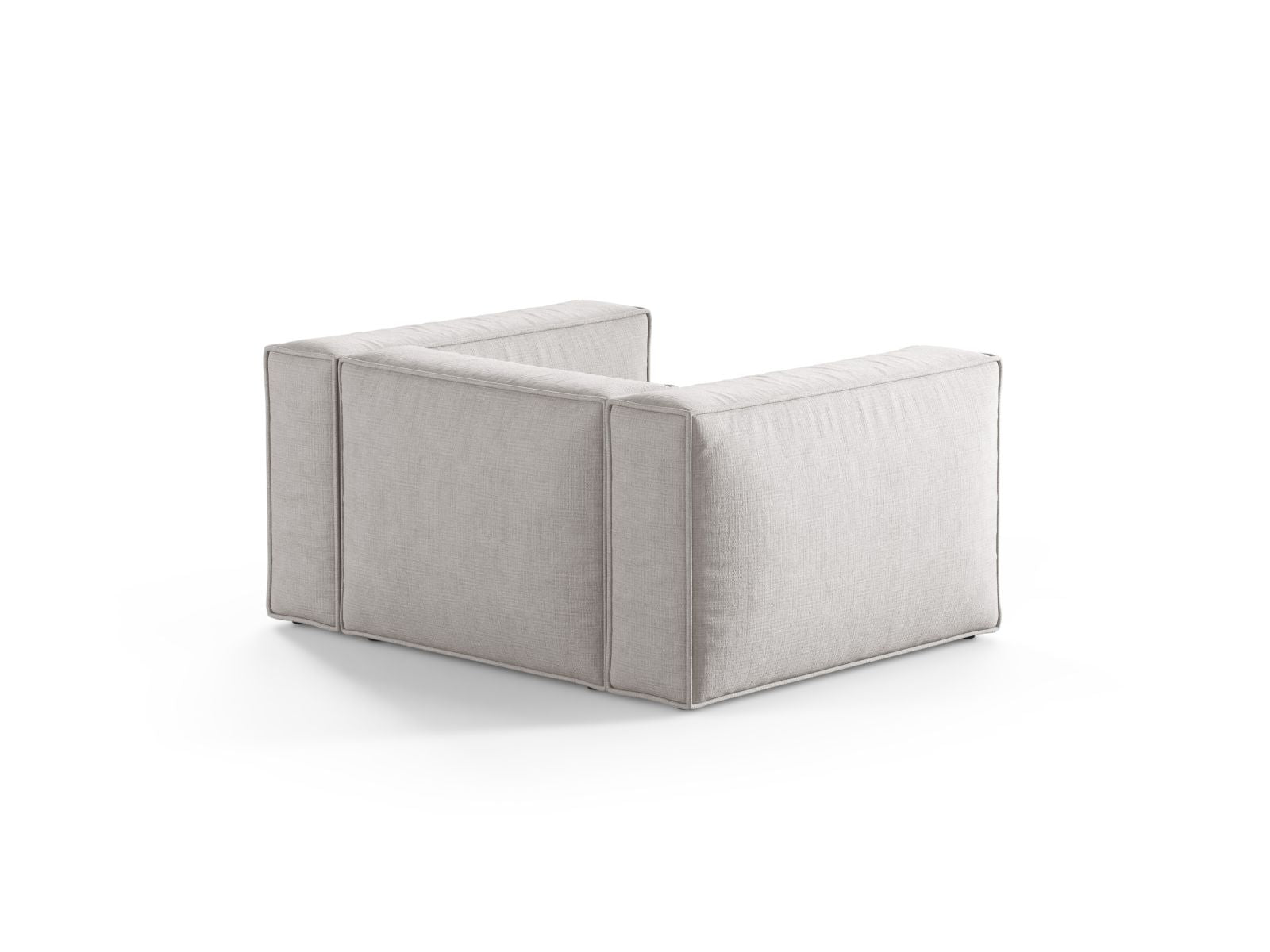 Eleganter 1-Sitzer Sessel Aveiro in dezentem Grau, ideal für stilvolle Wohnräume und entspannte Momente, von Cosmopolitan Design.