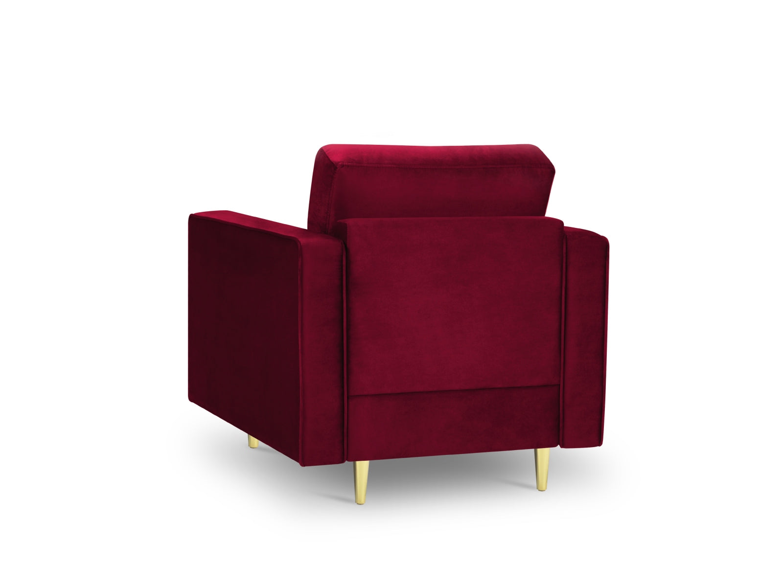 Eleganter 1-Sitzer Sessel Aspen von Cosmopolitan Design in strahlendem Rot, ideal für stilvolle Wohnräume und entspannte Momente.