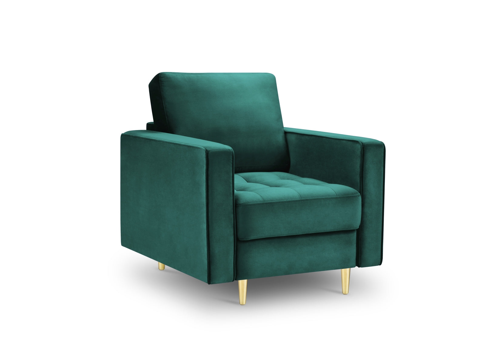 Eleganter 1-Sitzer Sessel Aspen in modernem Petrol, ideal für gemütliche Leseecken und geschmackvolle Wohnräume von Cosmopolitan Design.