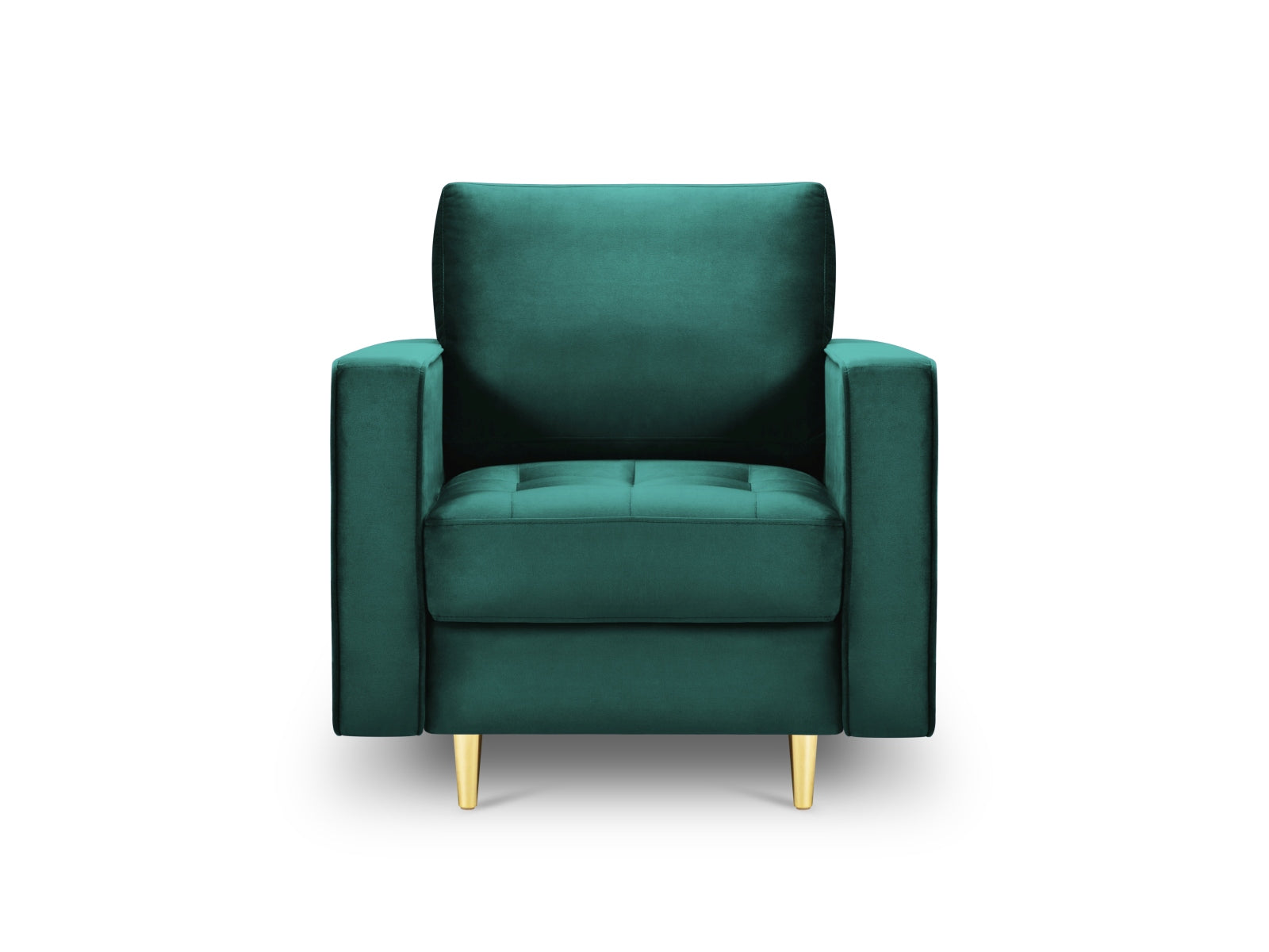 Stylischer 1-Sitzer Sessel Aspen in trendigem Petrol, perfekt für stilvolle Akzente in jedem Raum und entspannte Momente.
