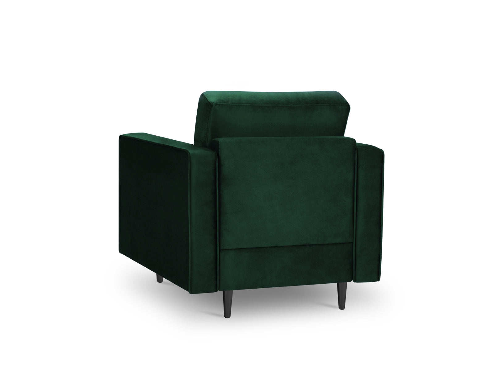 Eleganter 1-Sitzer Sessel Aspen in tiefem Flaschengrün, ideal für stilvolle Wohnräume und gemütliche Leseecken.