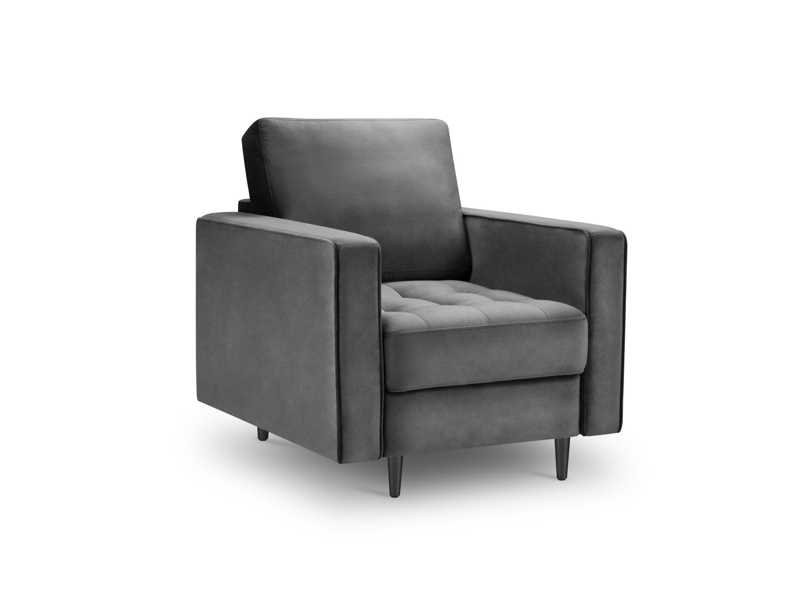 1-Sitzer Sessel Aspen in Dark Grey-Salvador präsentiert im Onlineshop von KAQTU Design AG. Sessel ist von Cosmopolitan Design