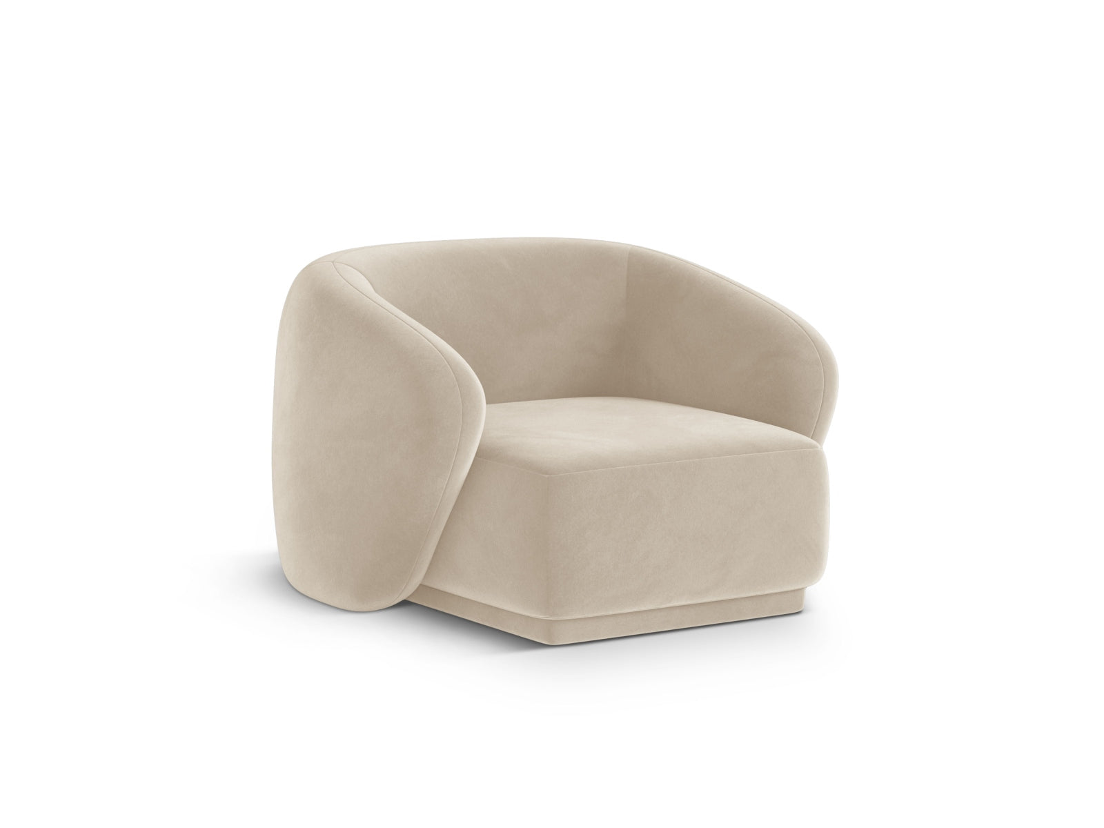 Eleganter 1-Sitzer Sessel Gomera in stilvollem Beige, ideal für moderne Wohnräume, von Cosmopolitan Design.
