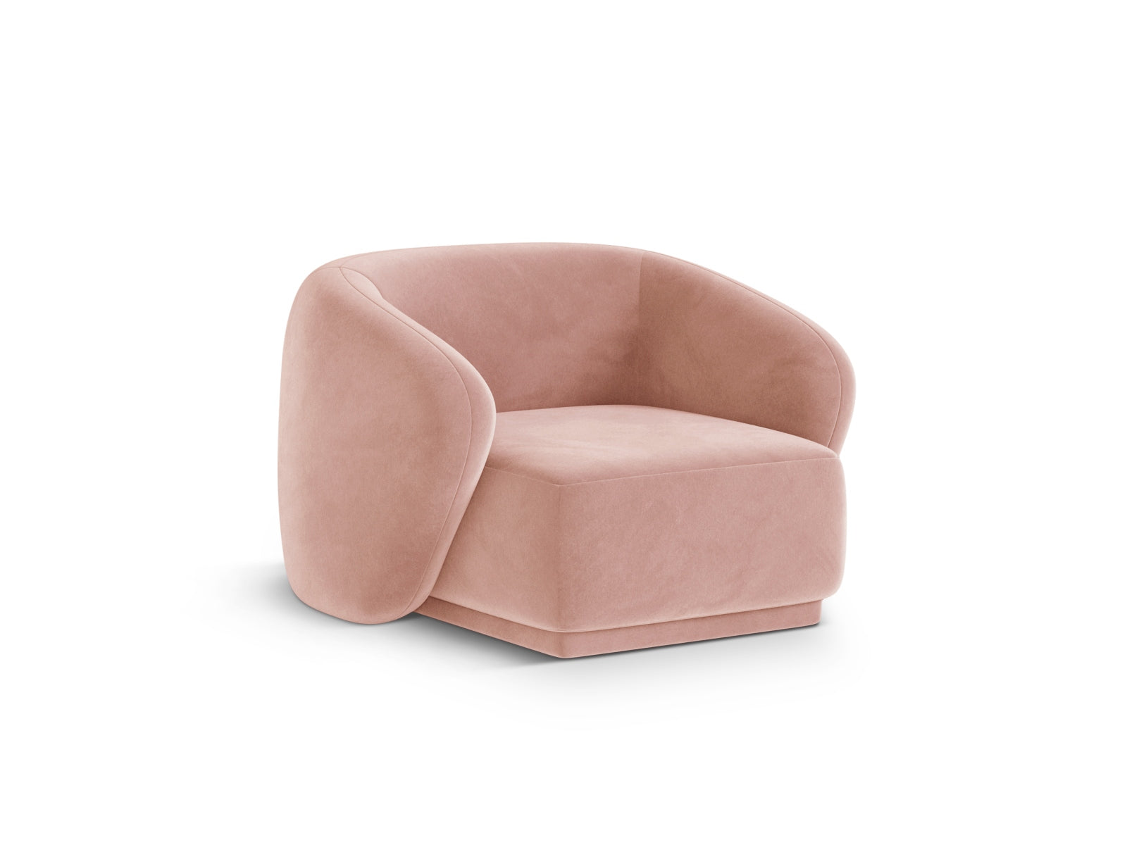 Eleganter 1-Sitzer Sessel Gomera in einem stilvollen Pink-Ton, ideal für moderne Wohnräume und gemütliche Leseecken.